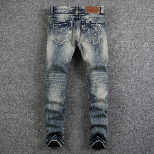 Men Destroyed Ripped Jeans