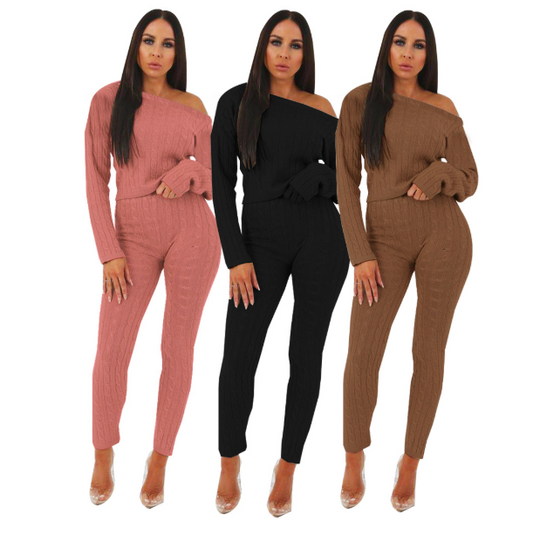 Women Two Piece Sweater Set