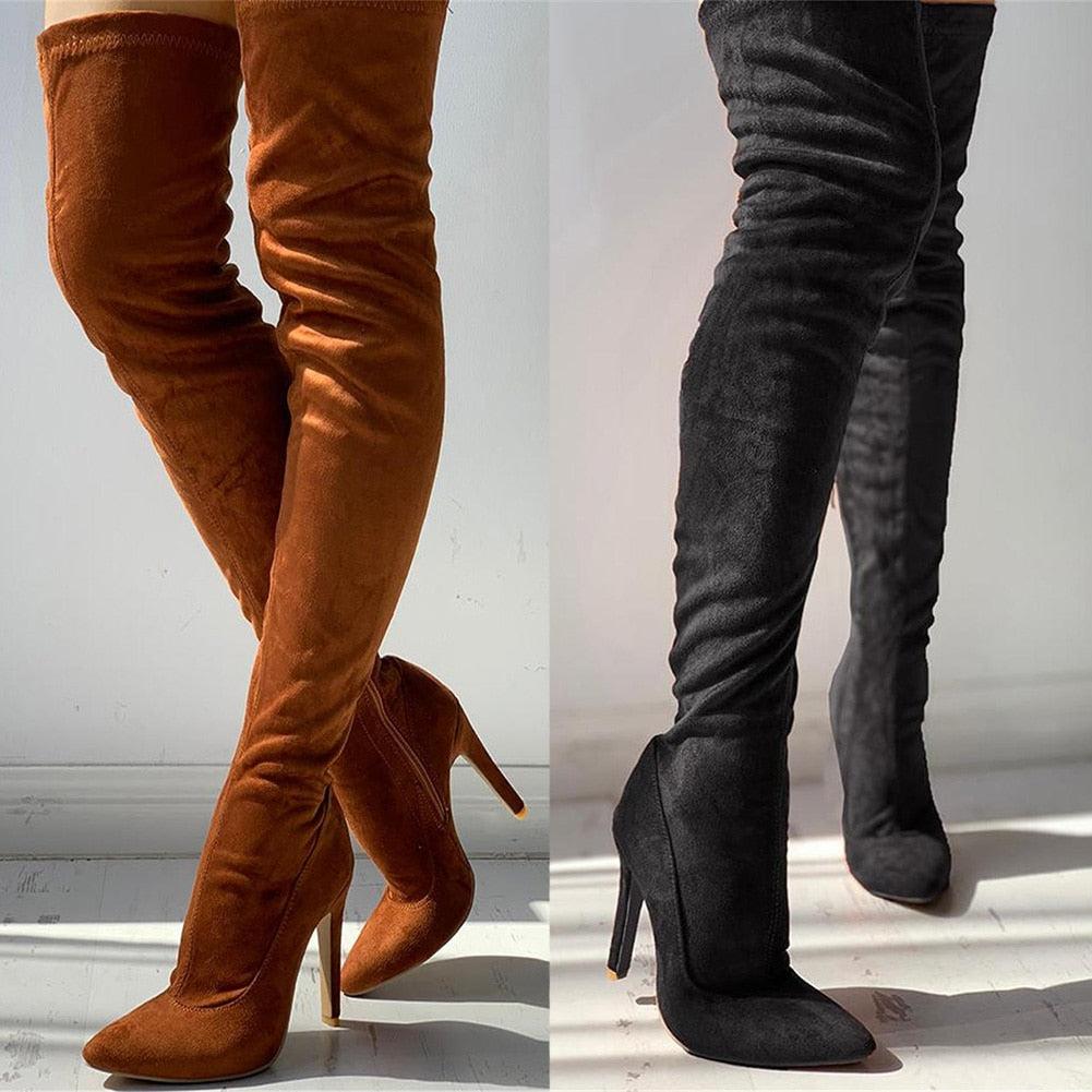 Women Brand New Over The Knee Party Boots