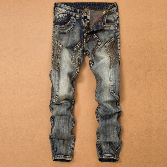 Men High Quality Straight Leg Jeans
