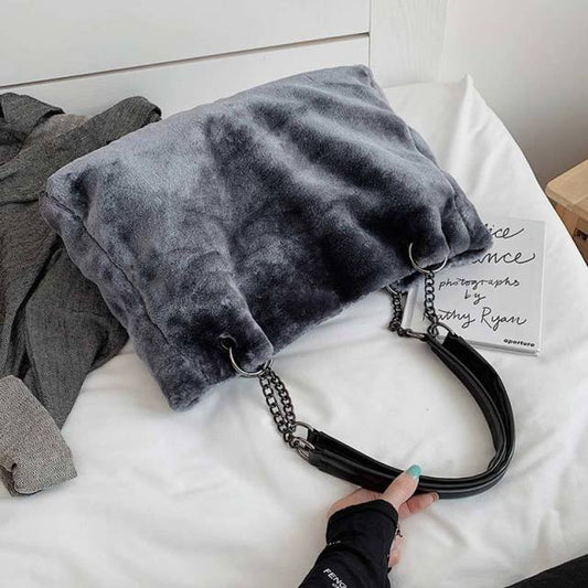 Women Faux Fur Shoulder Bag