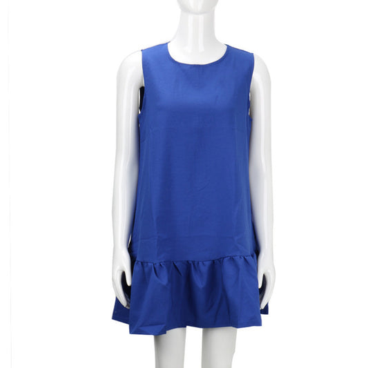 Women Mini Casual Beach Party Chiffon Ruffle Sleeveless Sundress