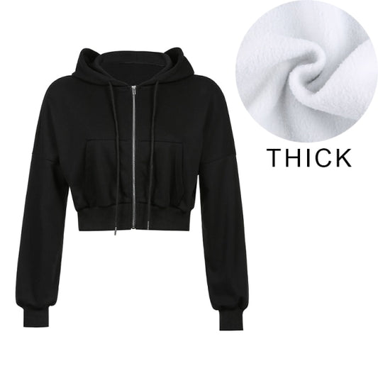 Women Solid Long Sleeve Crop Top Sweater