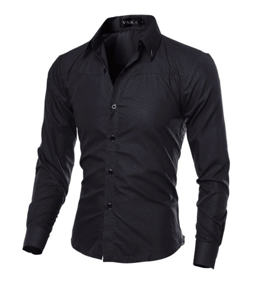 Men Office Business Casual Shirt