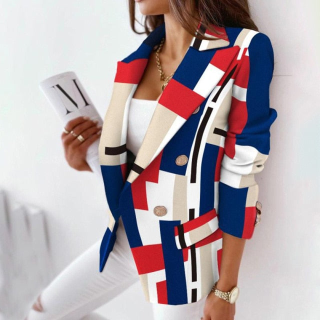 Women Long Sleeve Casual Slim Blazer