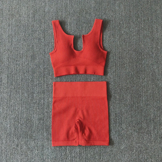 High Waist Yoga Short Set