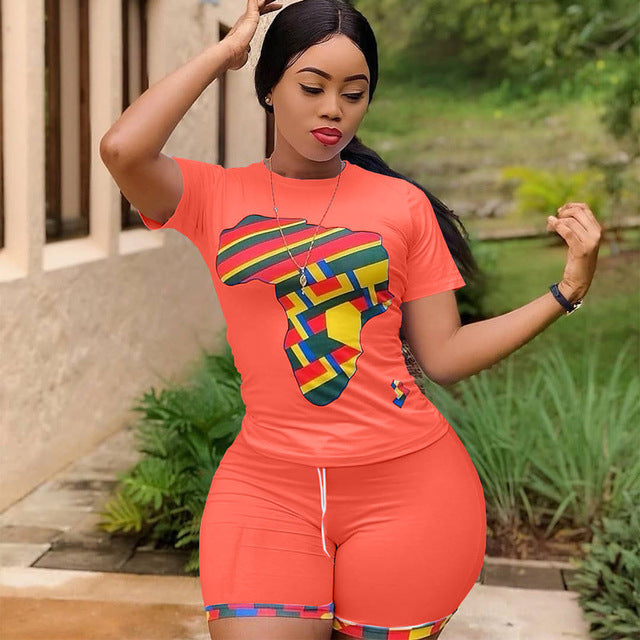 Women 2 Piece Printed African Set