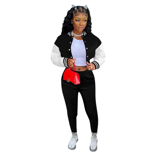 Women Long Sleeve Top Pencil Pant Fashion Sets