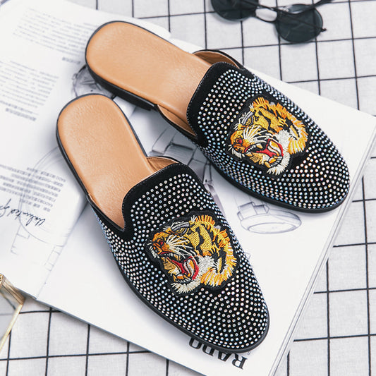 Designer Men Genuine Leather Brand Luxury Slippers