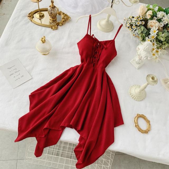 Women Sexy Spaghetti Strap Summer Sleeveless Dress