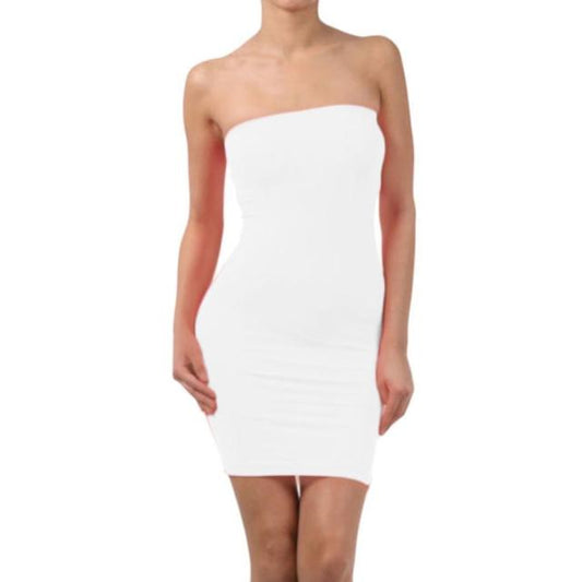 Basic Sexy Back Sleeveless Slim Solid Dress