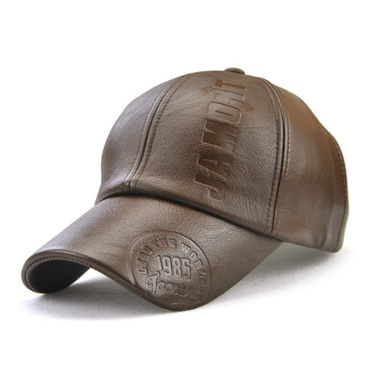 Men Leather Baseball Caps