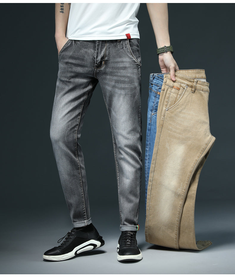 Men Skinny Fashion Casual Cotton Slim Pants