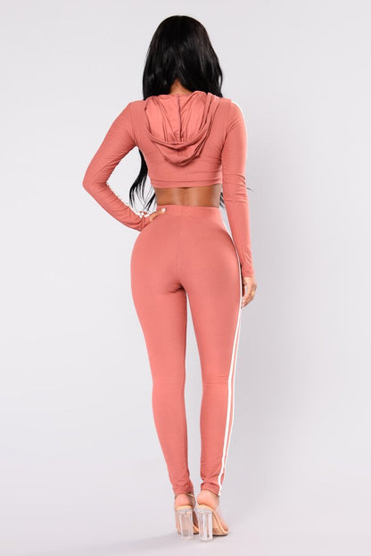 Women’s Crop Hoodie & Pants Tracksuit Set