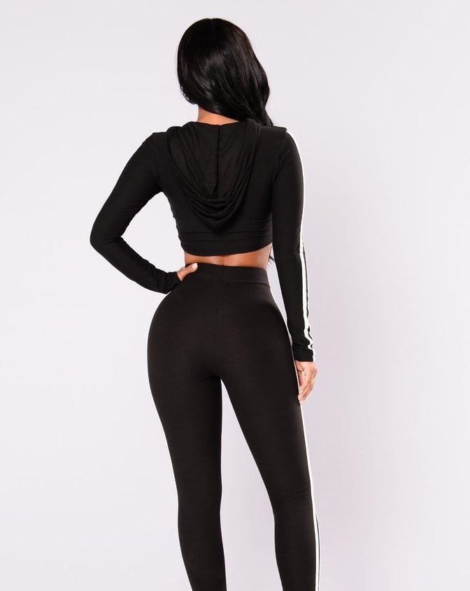 Women’s Crop Hoodie & Pants Tracksuit Set