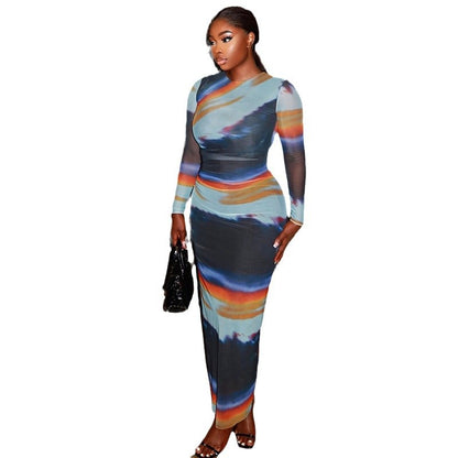 Contour Chic Printed Bodycon Dress