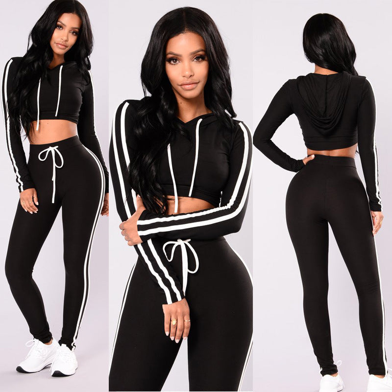Women’s Crop Hoodie & Pants Tracksuit Set