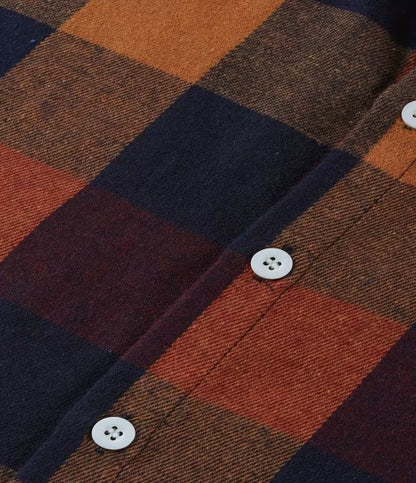 Midnight Ember Plaid Short & Long Sleeve Button-Up Shirt