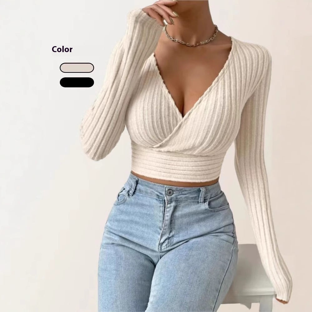 Contour Fit V-Neck Knit Sweater