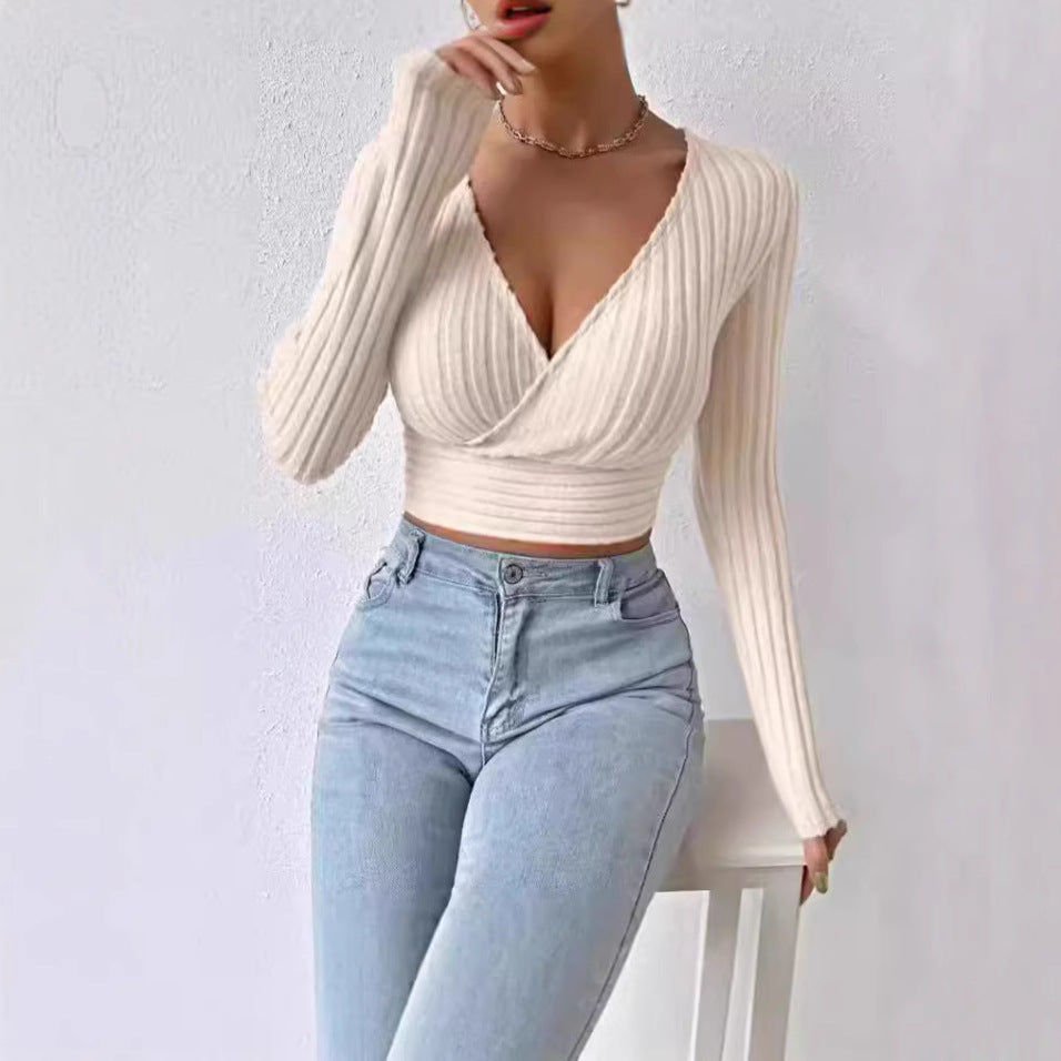 Contour Fit V-Neck Knit Sweater