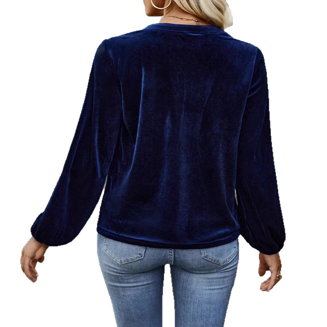GraceFit Long-Sleeve Button Top