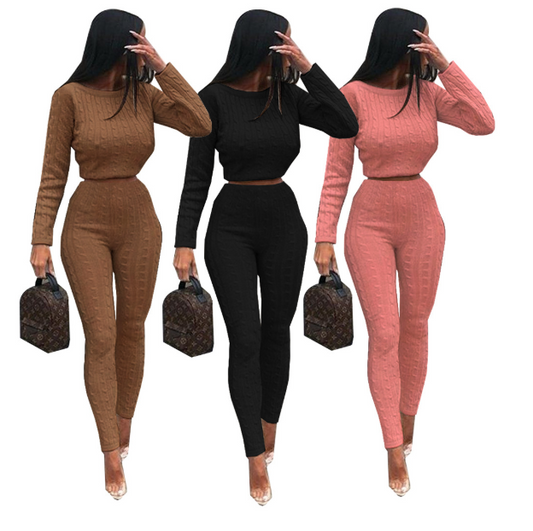 Women Two Piece Sweater Set