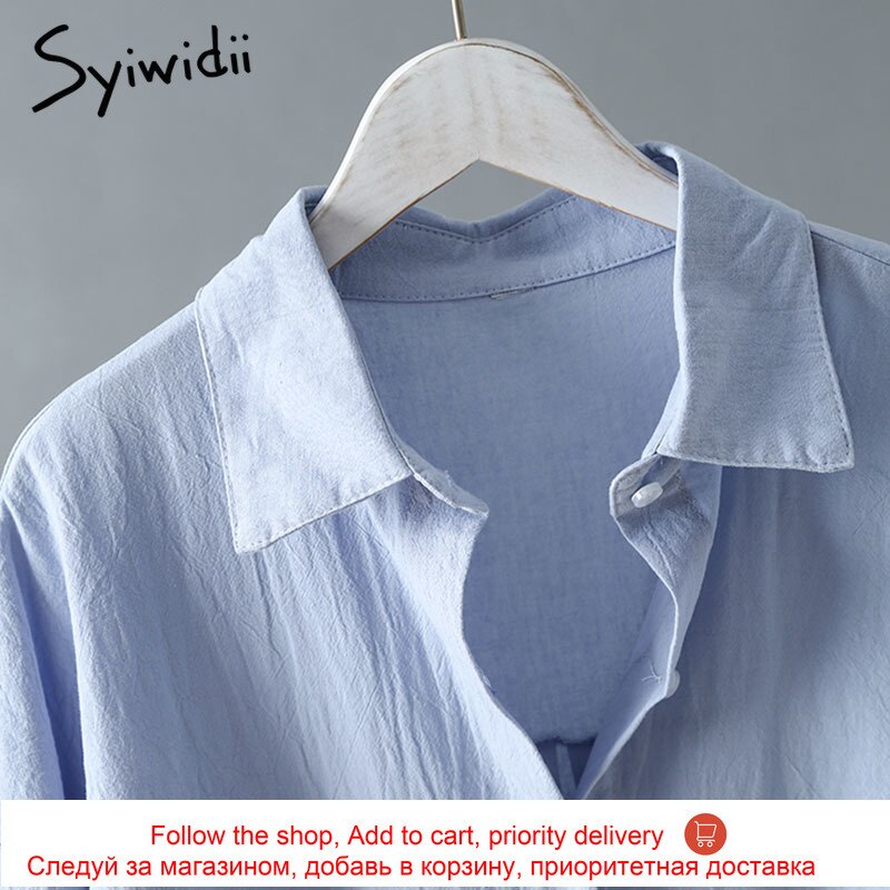 Women Long Oversized Loose Cotton Shirt Dress