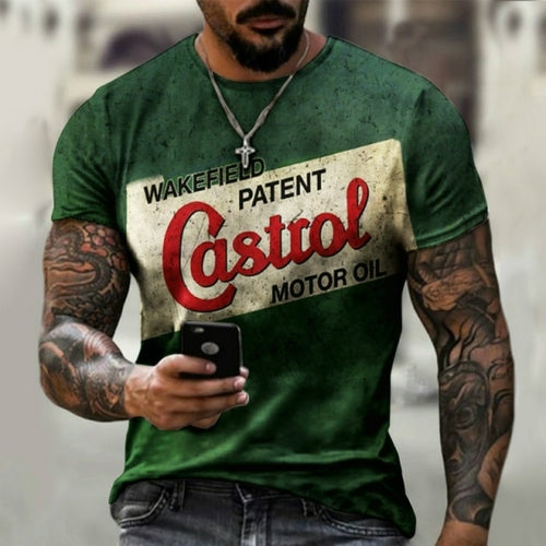 3D Printed Men's Short Sleeve Casual Round Neck Street T shirt