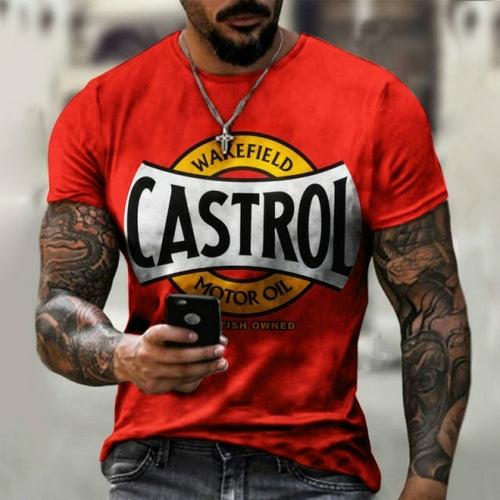 3D Printed Men's Short Sleeve Casual Round Neck Street T shirt