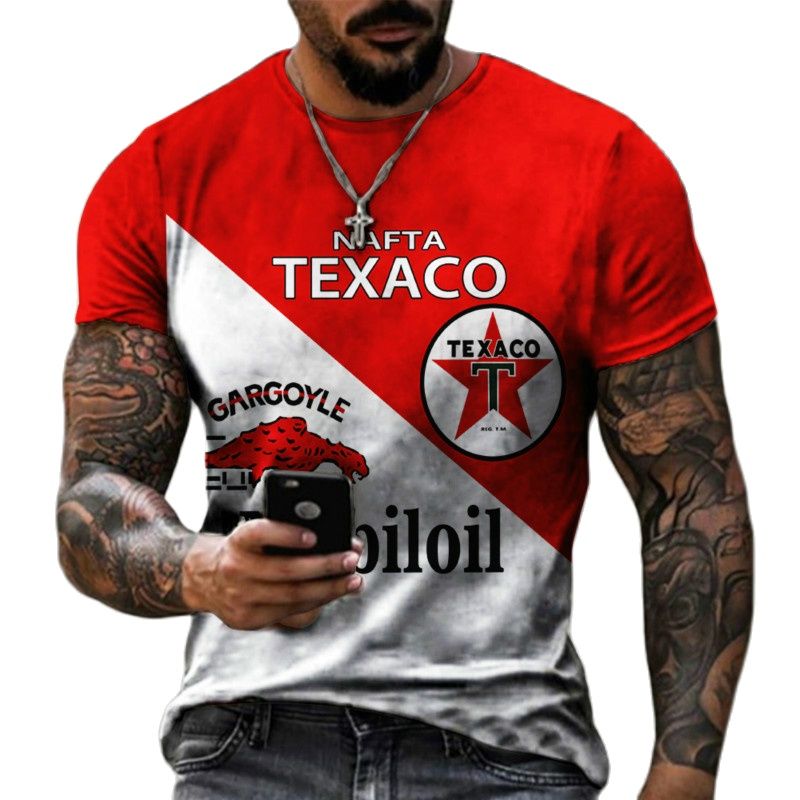3D Printed Men's Short Sleeve Casual Round Neck Street T shirt