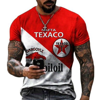 3D Printed Men's Short Sleeve Casual Round Neck Street T shirt