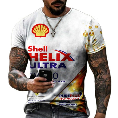 3D Printed Men's Short Sleeve Casual Round Neck Street T shirt