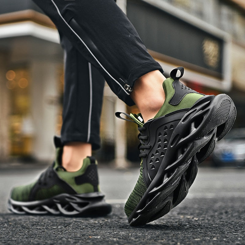 Shockproof Lack Up Breathable Men Sneakers