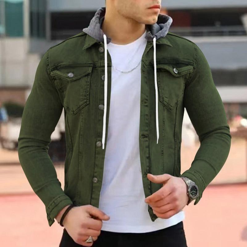 Fashion Casual Slim Hooded Coat