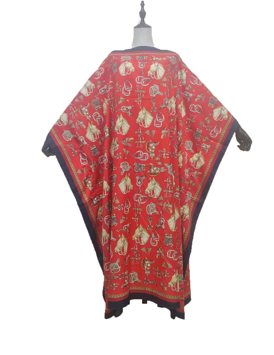 Women Printed Silk Loose Kaftan Dresses