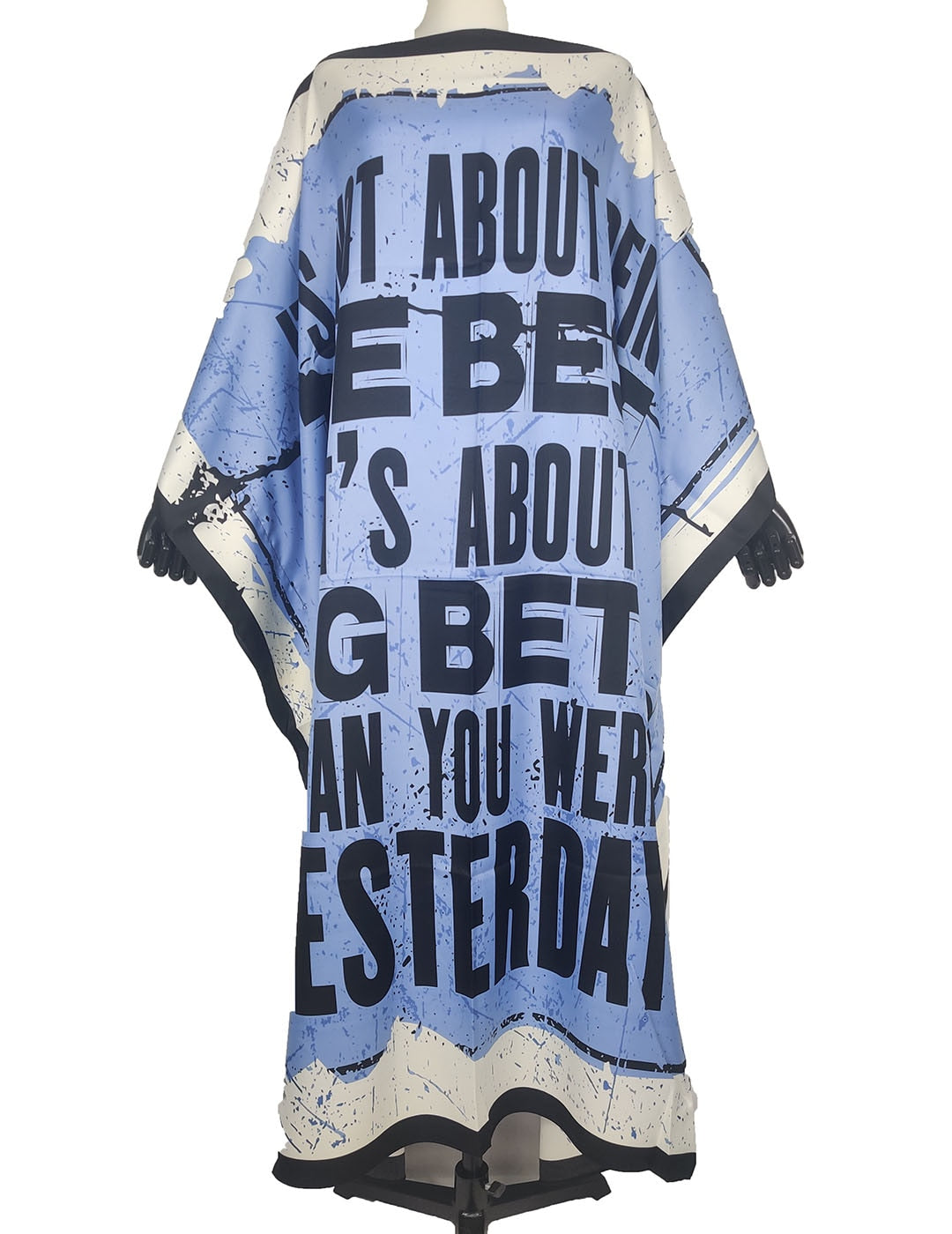 Women Printed Silk Loose Kaftan Dresses