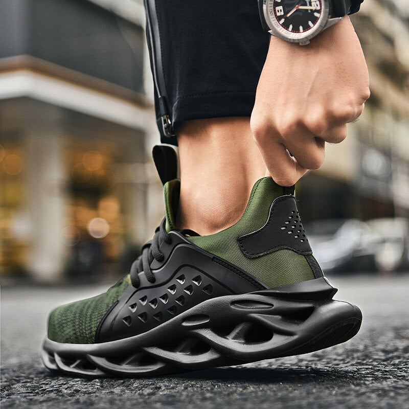 Shockproof Lack Up Breathable Men Sneakers