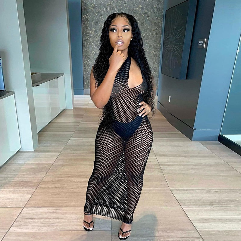 See Through Women New Fashion Sleeveless Backless Strap