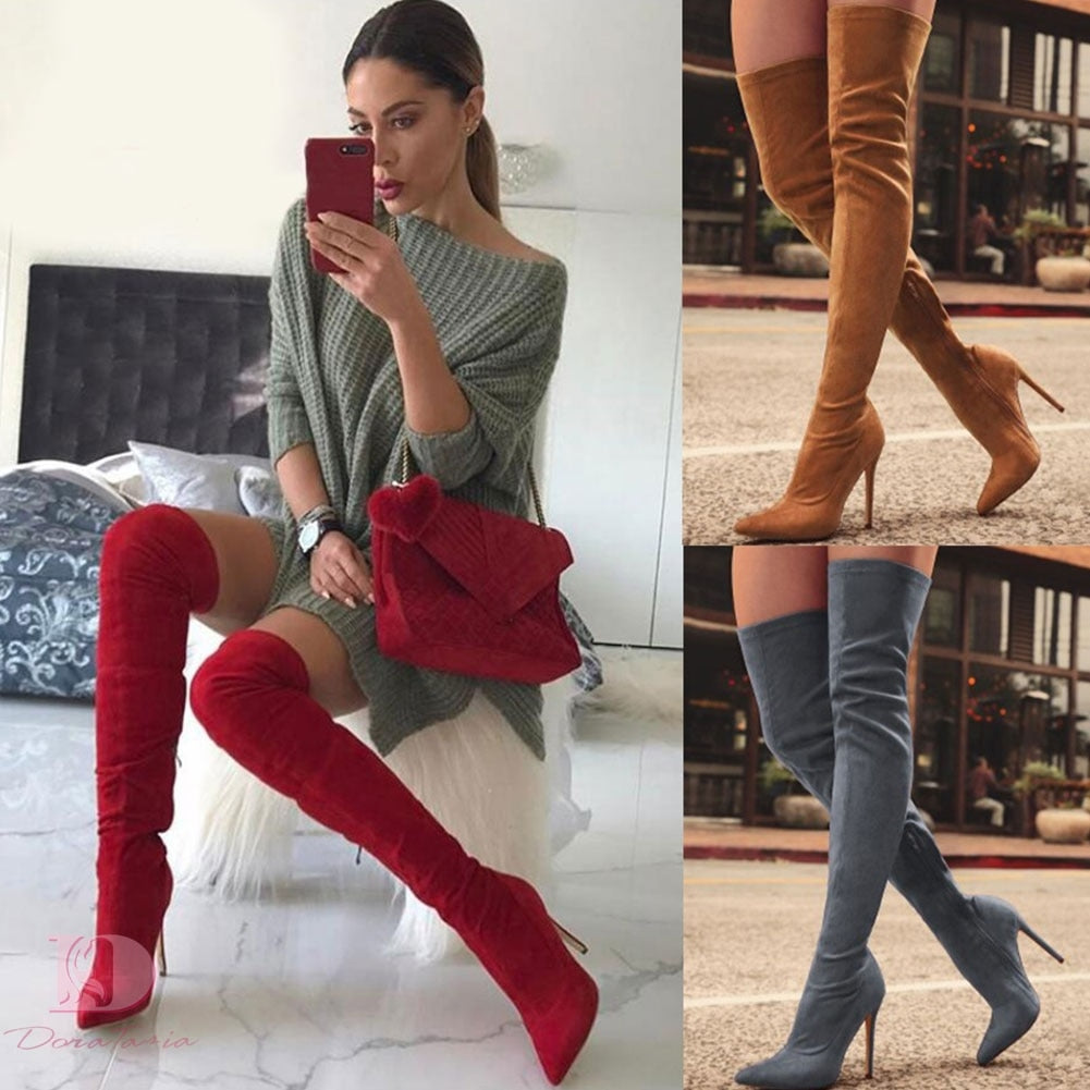 Women Brand New Over The Knee Party Boots
