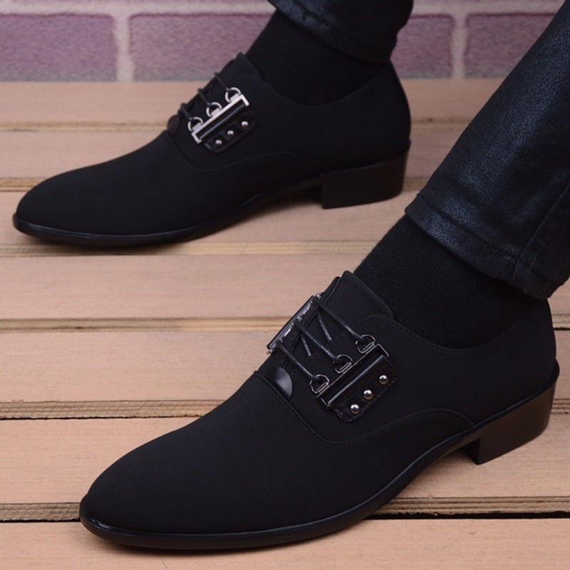 Men Leather Moccasin Pointed Toe Classic Loafers