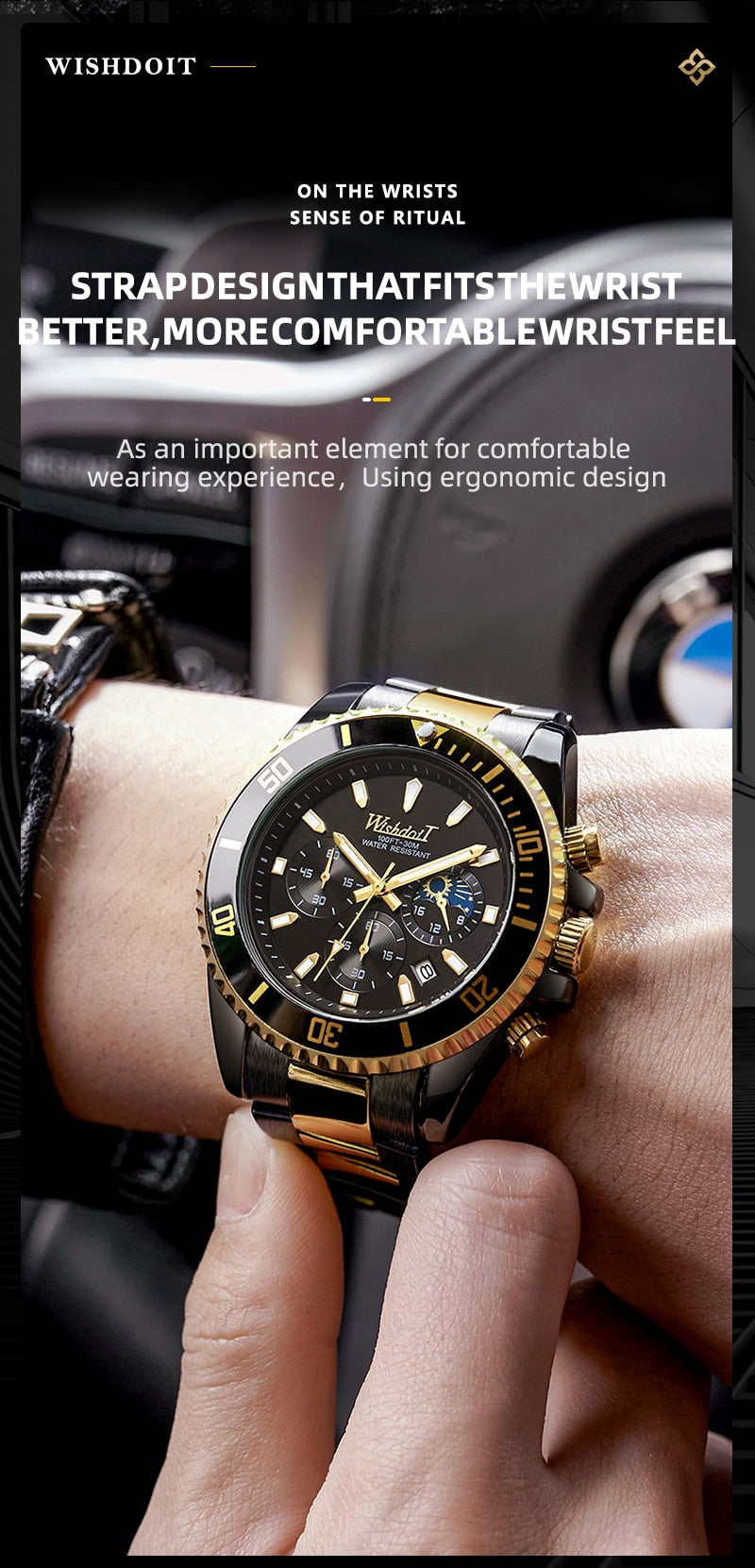 Men Brand Waterproof Sports Stainless Steel New Fashion Luxury Watch