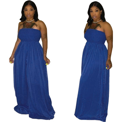 Women Solid Sexy Off Shoulder Sleeveless Summer Casual Romper