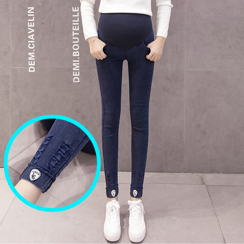 Women Denim Nursing Pregnancy Leggings Jeans