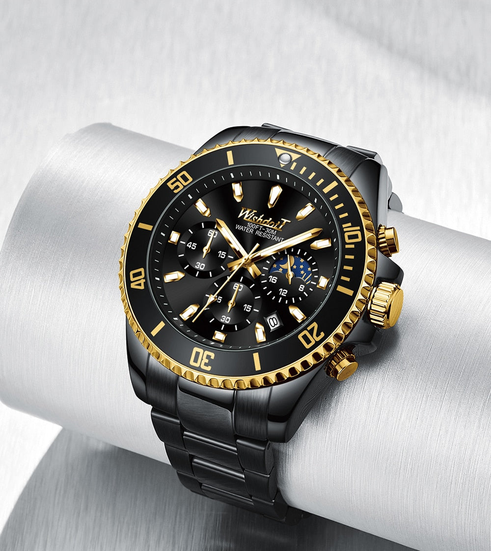 Men Brand Waterproof Sports Stainless Steel New Fashion Luxury Watch