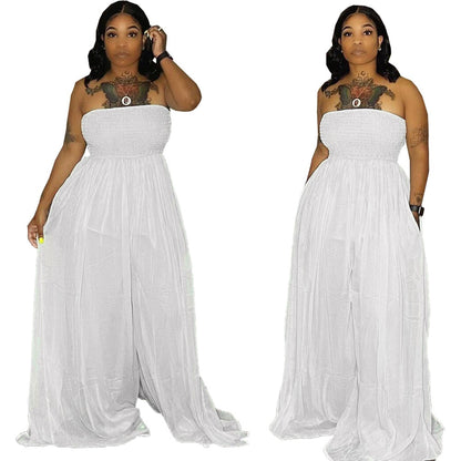 Women Solid Sexy Off Shoulder Sleeveless Summer Casual Romper