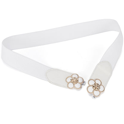 Women Elastic Stretchy Classic Wide Waist Cinch 4.0cm Width Belt