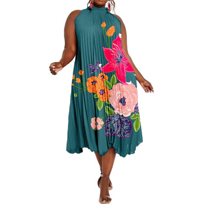 Women Elegant Satin Silk Sexy Sleeveless Collar Evening Party Long Dress