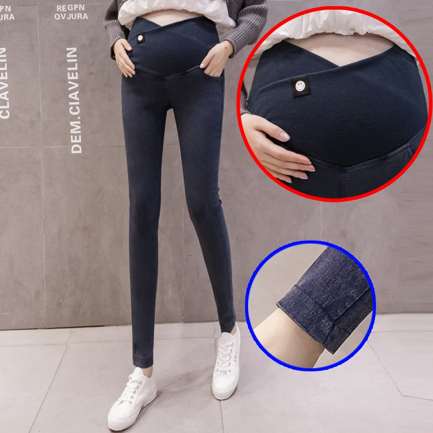 Women Denim Nursing Pregnancy Leggings Jeans