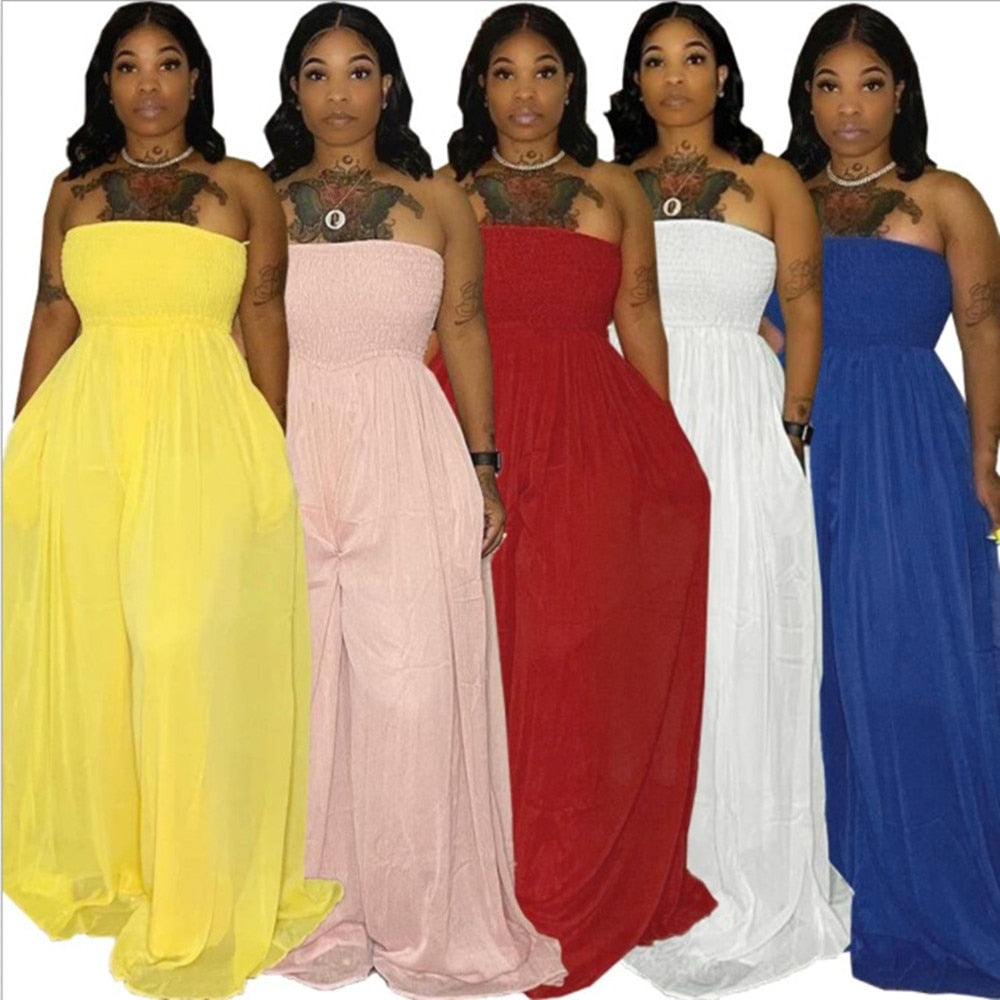 Women Solid Sexy Off Shoulder Sleeveless Summer Casual Romper