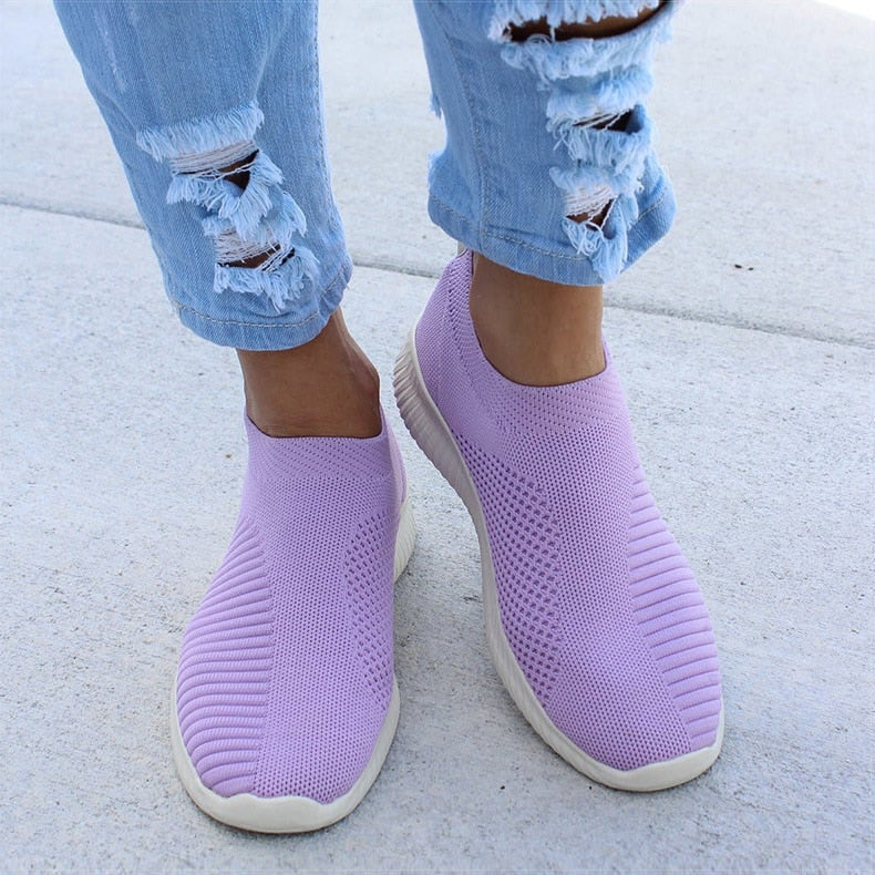 Women Slip On Mesh Flat Casual Shoes